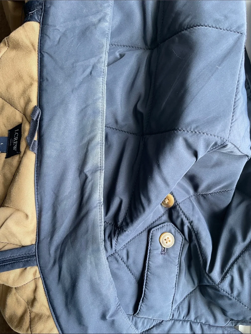J. Crew Quilted Navy Vest
